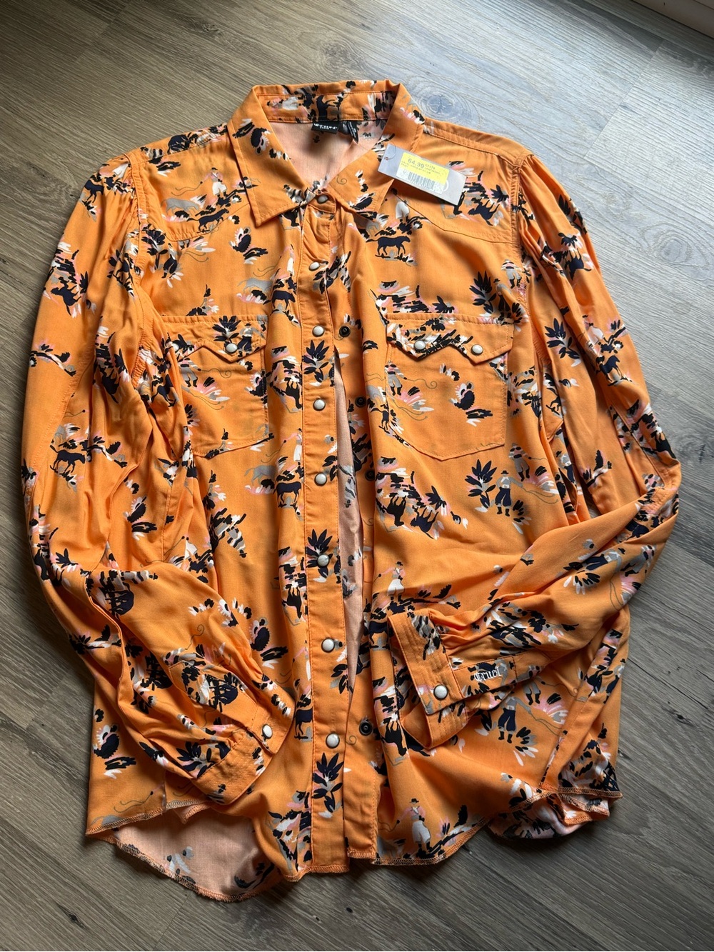Cruel Denim Women’s Pearl Snap Western Shirt XXL